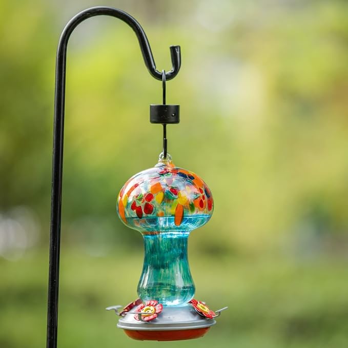 Muse Garden Gifts for Women Hummingbird Feeders for Outdoors Hanging Ant and Bee Proof, Blown Glass Hummingbird Feeder with Ant Moat, Christmas Gardening Gifts for Women Mom, 28OZ, Tropical Islands | Muse Garden Gifts for Women Hummingbird Feeders for ...