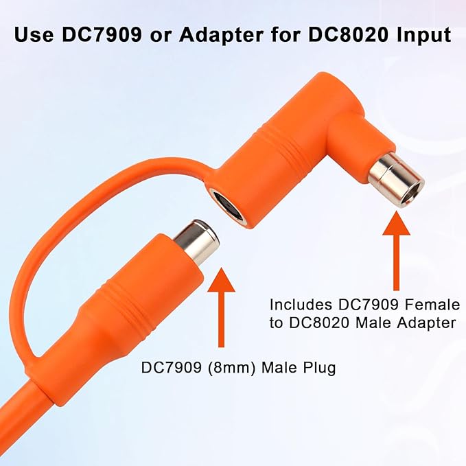 XRDS -RF 12V/24V DC Power Extension Cable with Cigarette Lighter Plug 20FT – Heavy Duty 14AWG Cable with DC7909 Plug & DC8020 Adapter for Power Stations, Trucks, RVs, Fridges