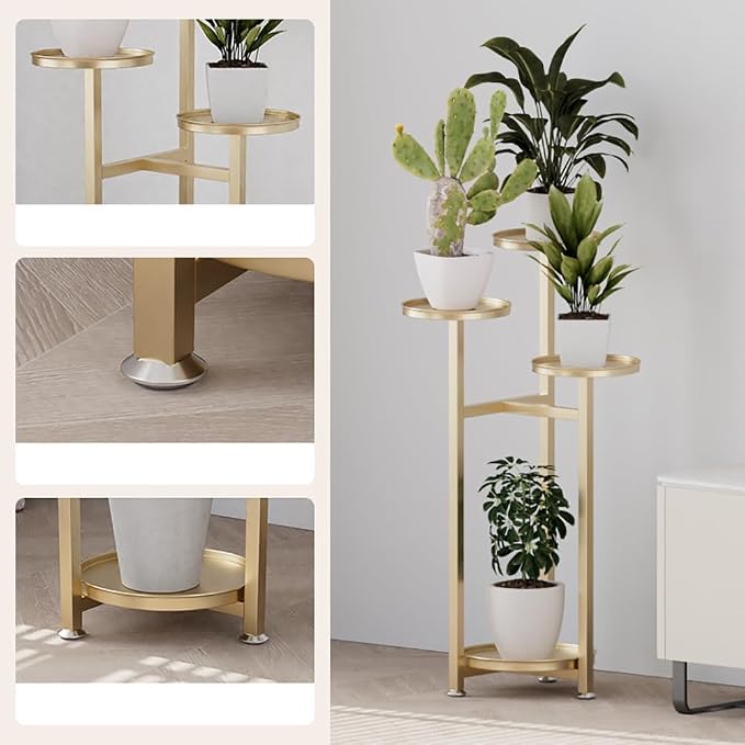 Takywep Corner Plant Shelving Multi-Layer Heavy Duty Metal Flower Pot Stand for Patio Garden Balcony Living Room Bedroom