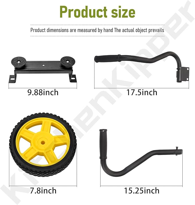 KitchenKipper 40065 Generator Wheel Kit for Champion 2800-4750-Watt Generators with Folding Handle and Never-Flat Tires