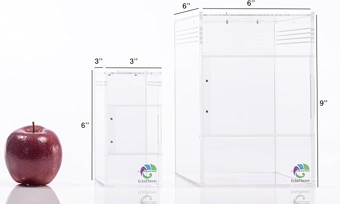 EctoTherm Jumping Spider Enclosure - for Habitat, Terrarium Kit and Arboreal Tarantula Enclosure