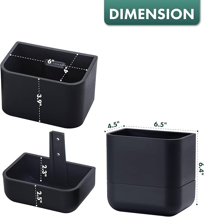 Phoenix Vine 6.5 Inch Wall Mounted Self-Watering Planter Pot for Indoor Houseplants and Herbs | Hanging Planter for Window Sills, Bathroom Walls, Home & Office Décor, Black, Set of 1, 01-C-E-1