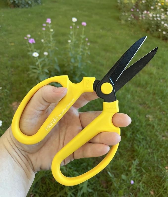Garden Pruning Shears Scissors Carbon Steel Blades 7.6 Inch Craspedia - Yellow