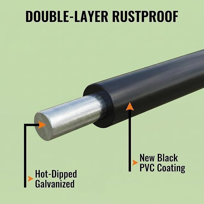 Black Hardware Cloth 1/2 inch Mesh, 60'' W x 100' L 19-Gauge, Vinyl Coated Chicken Wire Mesh Roll, Welded Wire Fencing, Garden Fencing, Wire Fence Roll