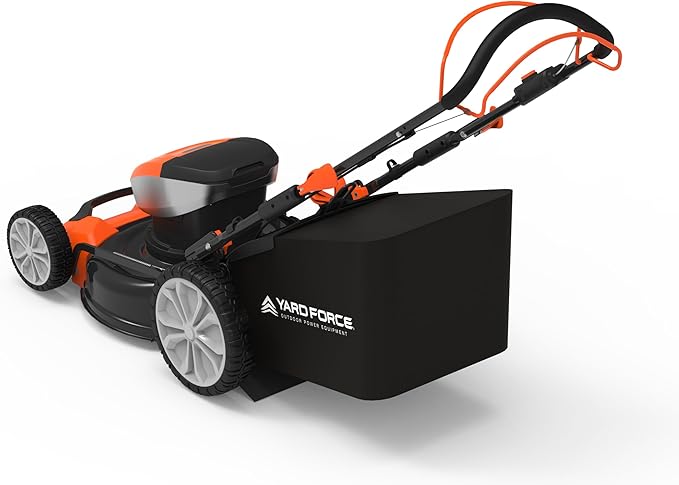 Yard Force Electric YF40VRX21-SP 21" Cordless Lawn Mower – 40V Lithium-Ion Battery, 3-in-1 Self-Propelled, Adjustable Cutting Heights, Brushless Motor. 2X Batteries Included.