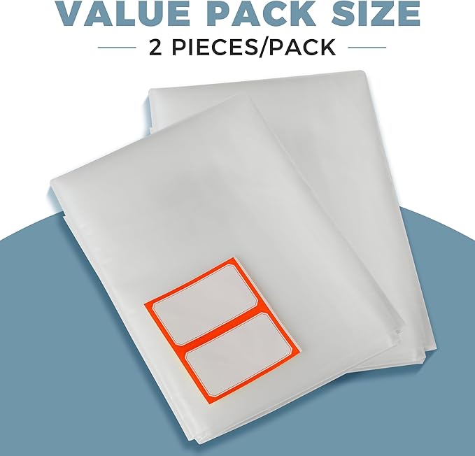 2-Pack Patio Loveseat Bench Cover - Reusable & Heavy-Duty Clear Plastic Outdoor Patio Furniture Covers Waterproof, Extra-Thick Outdoor Furniture Waterproof Couch Cushion Covering, 58" x 28" x 52.5"