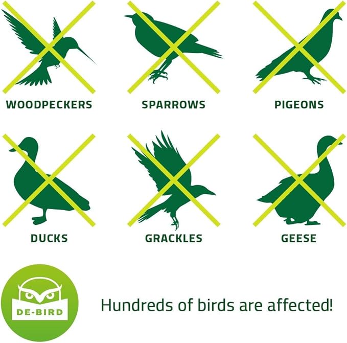 De-Bird Bird Scare Balloons - Inflatable Reflective Bird Deterrent Balloons - Pool & Boat Duck Deterrent Devices - Garden & Yard Goose Repellent Devices - Pack of 3, Neon, Plastic, Garden Style