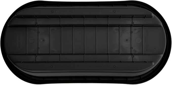 Bloem 24" Plastic Deck Rail Planter, 9" H x 24" L x 12" W, Fits Rail Sizes Between 4.75 to 5.75" Wide, Black, 2-Pack
