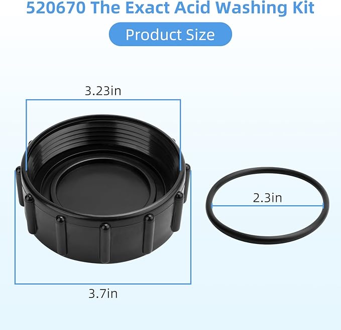 520670 The Exact Acid Washing Kit Compatible with Pentair Intellichlor Salt Chlorinator Models, Salt Cell Cleaning Cap fit for Pentair Salt Chlorinator IC60, IC40, IC20, IC15