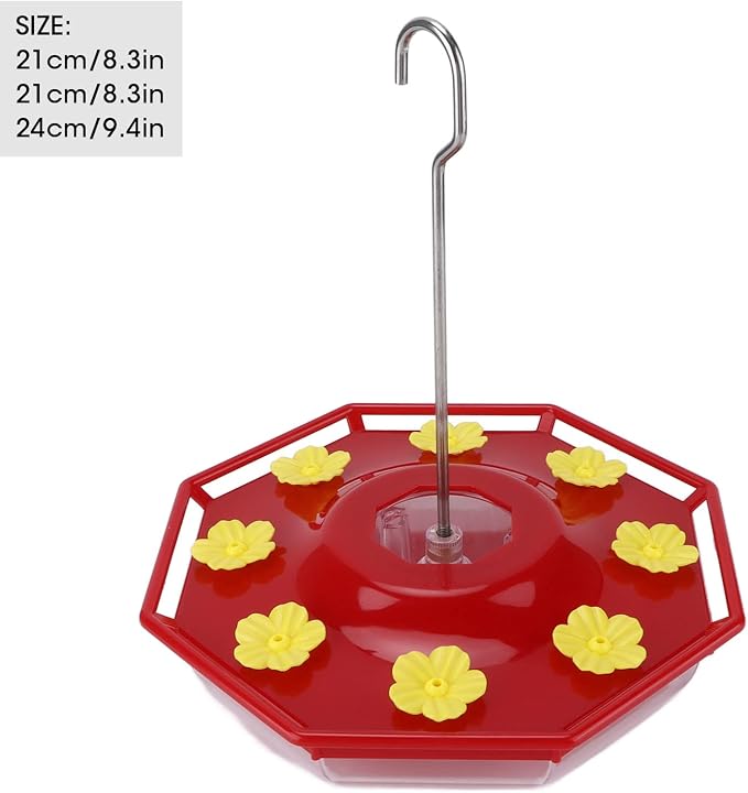 Hummingbird Feeder Leak Proof 16oz Hanging Bird Feeder Easy to Clean Attracts Hummingbirds for Outdoor Garden Decoration