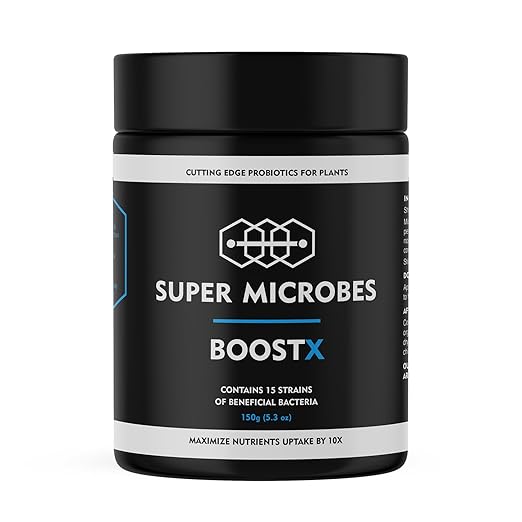 BoostX Bloom Booster & Grow Fertilizer | 16-Strain Mycorrhizae, Trichoderma & Beneficial Bacteria | Maximizes Bud, Flower & Harvest Yields | Soil & Hydroponic Nutrient Supplement | 150g