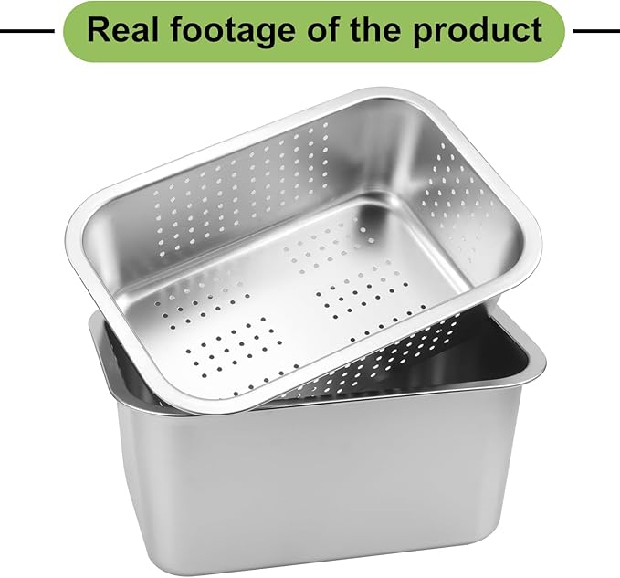 2 Set (4 Pack) Stainless Steel Sprouting Tray, 13 x 9 inches Stainless Steel Germination Trays for Indoor Microgreens, Broccoli Sprouts & Wheatgrass