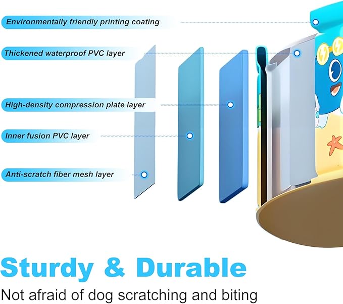 Foldable Swimming Pool with Canopy for Kids 78.7"x17.7" Hard Plastic Portable Dog Pool Anti-Slip Collapsible Pets Bathtub Kiddie Pool Indoor Outdoor Backyard (JellieMons 79'')