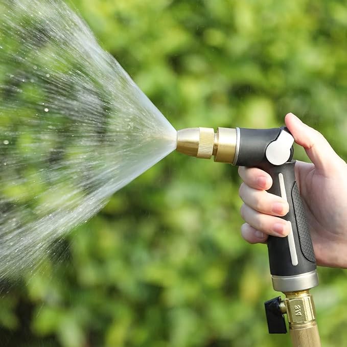 FANHAO Heavy Duty Fireman's Hose Nozzle+High Pressure Garden Hose Nozzle