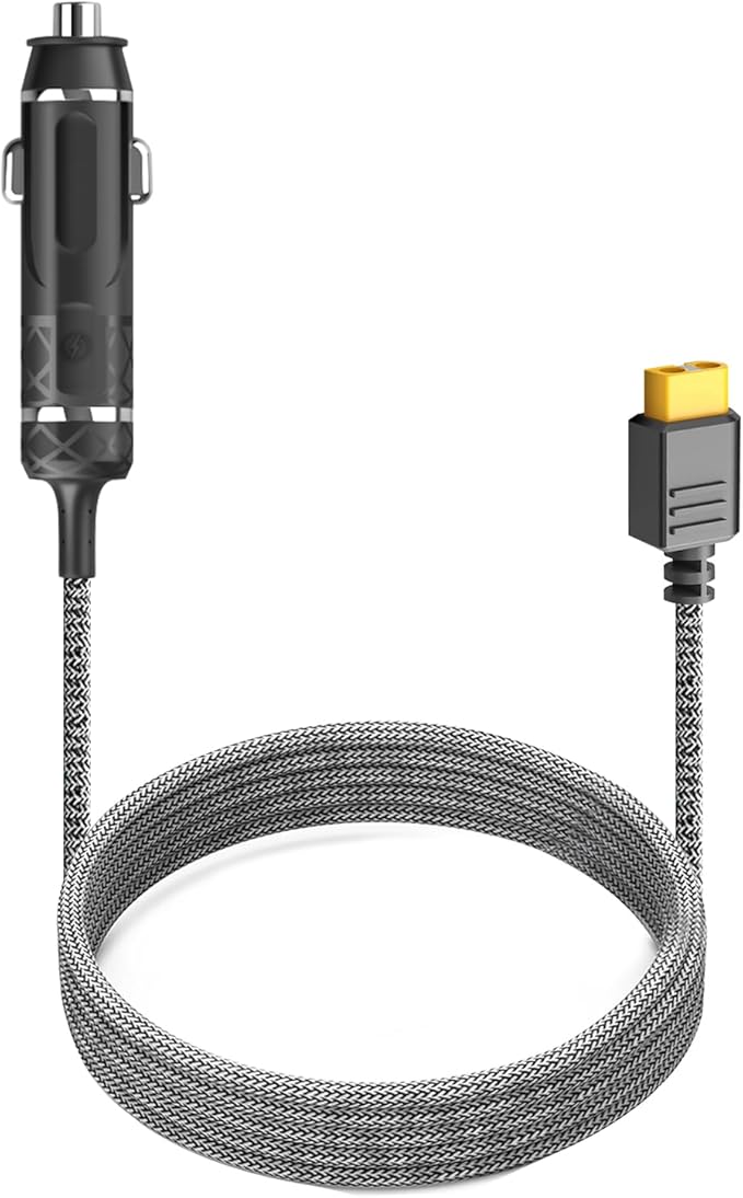TAIFU 12V/24V XT60 Car Charger Cable for Anker SOLIX C200/C300/C800/C800 Plus/C1000/F1200 /F1500/F2000/F2600/F3800, Westinghouse iGen1000s Portable Power Station,ALLPOWERS R600/S2000 Solar Generator