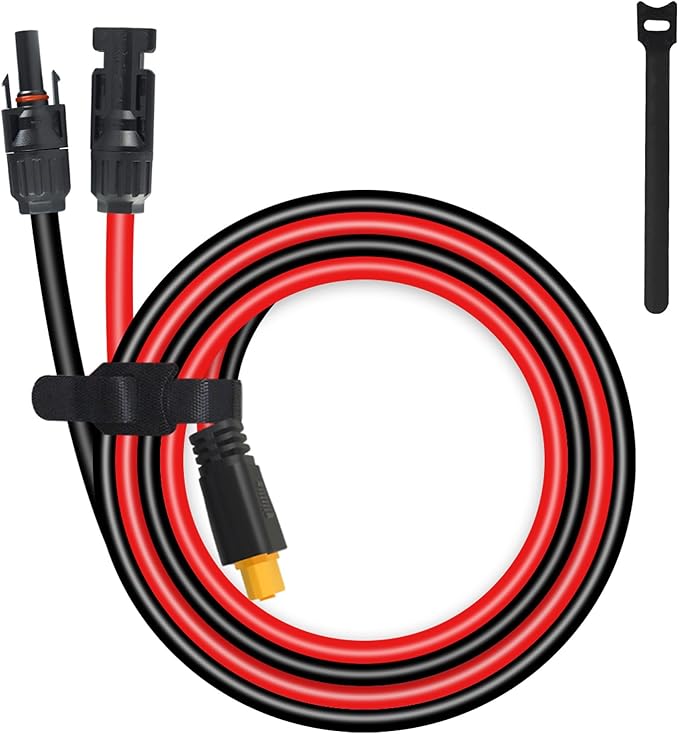 XT60 Connector, MC4 to XT60 Extension Charging Cable 2FT, Solar to XT60 Cable 10AWG