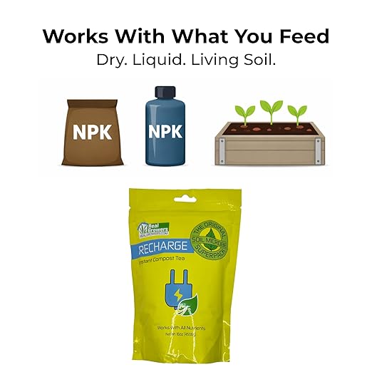 Real Growers Recharge – 8oz | Mycorrhizae Soil Microbe Inoculant for Living Soil & Coco Coir | Improves Nutrient Uptake & Root Growth