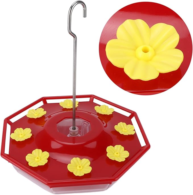 Hummingbird Feeder Leak Proof 16oz Hanging Bird Feeder Easy to Clean Attracts Hummingbirds for Outdoor Garden Decoration