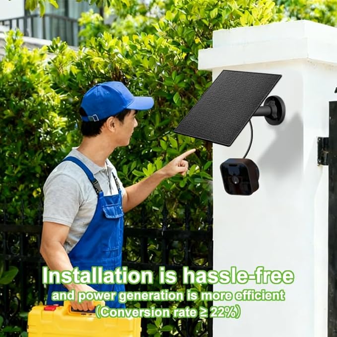 B-Link Camera Solar Panel, Compatible with B-Link Out Door 4(4th Gen), B-Link Outdoor(3rd Gen) XT3, B-Link XT2/XT Camera, B-Link Outdoor Camera, Build-in 2000mAh Rechargeable Battery (2Pack)