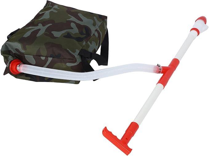 Qiilu arcidor De Fertilizantes Fertilizer Spreader Handheld Pp PVC Manual Fertilizer Spreader Fertilizing Tool with Bag for Farm Corn Vegetables Sugar Cane Fruit Trees