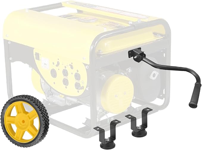 8-Inch Never-Flat Generator Wheel Kit for Predator 4000 6500 8750 Watt Generators, Equipped With An Adjustable Handle