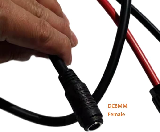 SolarEnz DC 8mm Female Adapter Adapter Cable Solar Connector Converter Perfect Compatible for 100W Portable Solar Panel