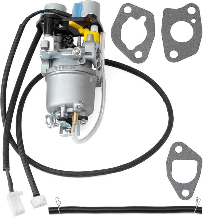 Huayi OEM Carburetor Compatible with Predator 5000 Watts Dual Fuel Inverter Generator 71367 70143 Carb Replacement with Gaskets Fuel Line