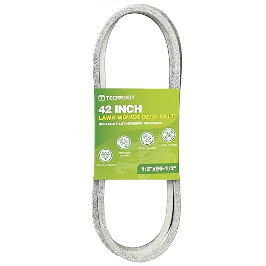 954-04060C Mower Deck Belt for Troy Bilt Bronco Pony MTD 42 inch Riding Lawn Mower, 954-04060B 954-04060 754-04060B 754-04060 754-05056 Aramid Cord Deck Belt, 1/2" X 96-1/2"