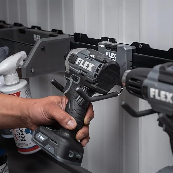 FLEX Track-Lock Wall Mount Storage System Dual Straight Hook 2 Pack - FS1506-2
