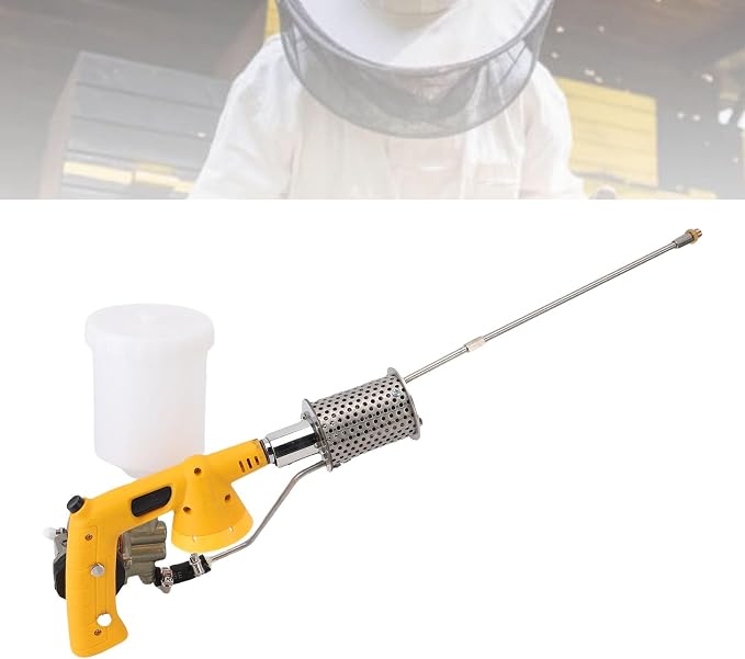 Omabeta Bee Fogger Efficient Beehive Heating Sprayer for Beekeeping Tool for Hives and Productivity ABS Stainless Steel