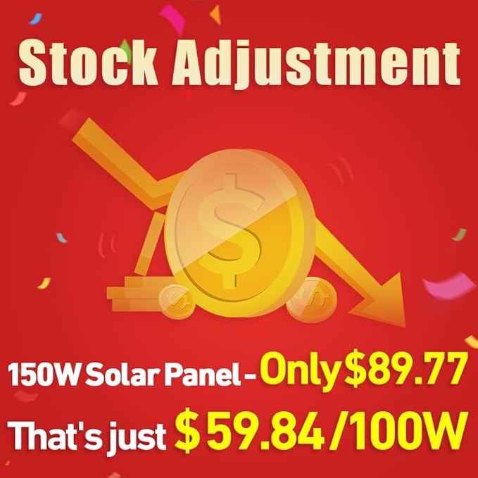 DOKIO 150W Portable Foldable Solar Panel Kit, Compact 21x20in Design 7.3lb with Standalone Controller and USB, Monocrystalline Charger for 12V Batteries, Power Stations, RV Camping Emergency Use