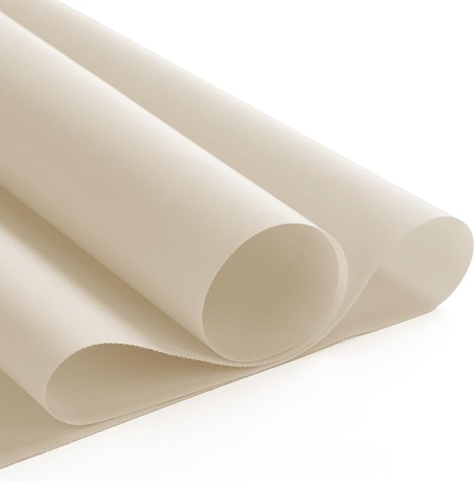 Nylon Fabric, 58"W 420D Waterproof Fabric 12 Yard Ripstop Nylon Material Outdoor Upholstery Twill Sewing Material for Patio Chair, Lining, Cushion, Purse, Tote Bag, Tent, Tarp Cover, DIY Project Ivory