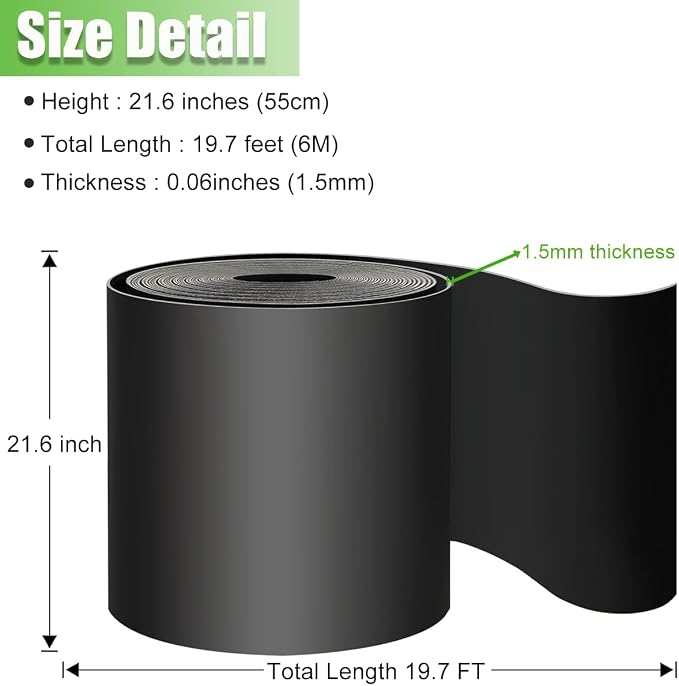 Tree Root Barrier Bamboo Barrier Tree Root Protector Bamboo Shield Plant Grass Weed Substrate Controller Heavy Duty Control System for Sidewalks Roads Driveways Landscape Edging Block 19.7FT*21.6IN
