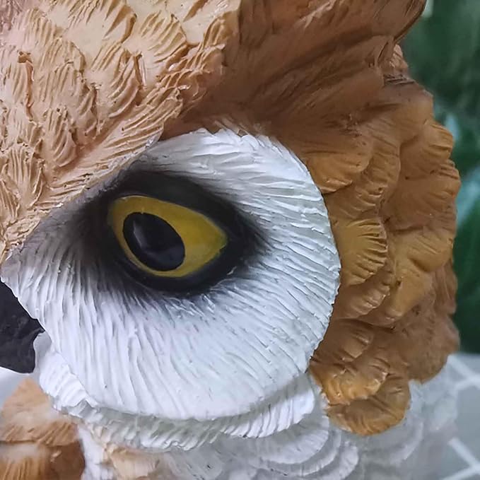 Resin Owl Decor Statue, Owl Props Owl Statues Home Decor Outdoor Owls to Keep Birds Away Owl Props Desktop Decoration for for Home Living Room Outdoor Garden