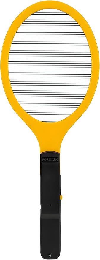 Electric Fly Swatter - Bug Zapper - Powerful 2200V Mosquito & Flies Killer, Fly Swatter for Indoors & Outdoors, Handheld Electric Zapper for Home, Kitchen, Camping (2AA Batteries Included)