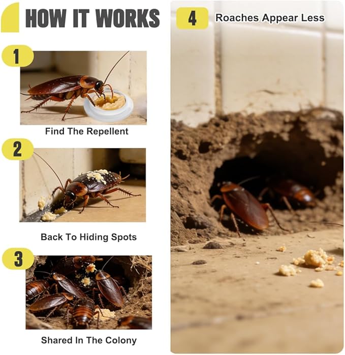 SCFKAOF Cockroaches Repellent, Roaches Repellent Indoor, Keep Roach Away, Roach Repellent for Home & Vehicle, Lasts up to 2 Months, Safe for Humans & Pets - 16P