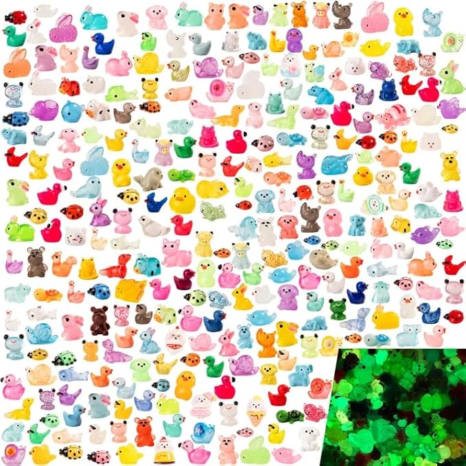 300pcs Mini Resin Animals300 Styles Variety Tiny Animals Figures Miniature Little Small Animal Figurines Bulk for Micro Fairy Garden Landscape Accessories Hide Crafts Decor Aquarium