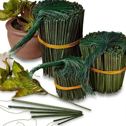 Yellow Brick Road 1000 Pack - 2 1/2" Green Wired Florist Picks -2 Bundles - 500 Picks per Bundle - Flower Arrangements- 2 Pack