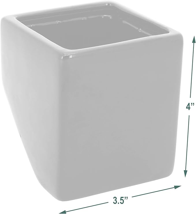Arcadia Garden Products Small Cube Wall Planter 3-Pack-Matte White