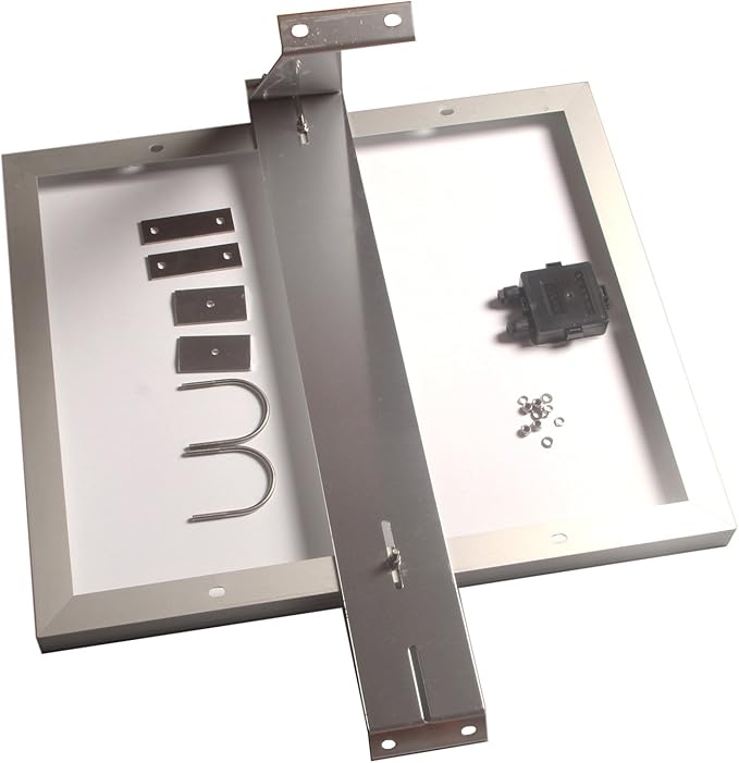 Pole Mount Kit for 30W to 60W Solar Panels,Heavy Duty Adjustable Aluminum Mounting Bracket Kit with Hardware for Outdoor,Solar Panel,Antenna,Camera Mount,45-Degree Tilt Mount Fits 2-Inch Diameter Pole