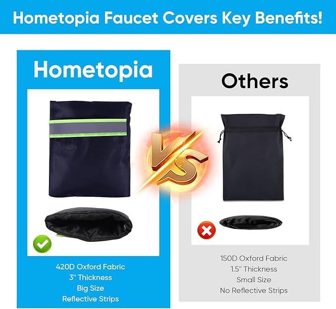Outdoor Faucet Covers for Winter,20 Pack Pro 8.3" H x 6.7" W Outdoor Hose Bib Covers for Winter Freeze Protection Outside Spigot Cover insulated Reusable Waterproof backflow Cover,Black