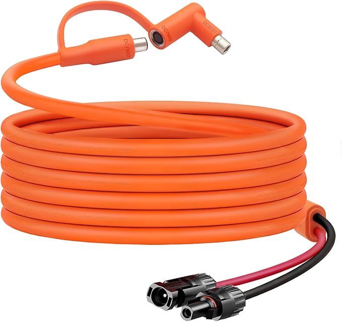 20FT MC4 to 8mm Adapter Cable for Jackery | Universal Solar Panel Connector and DC8020/7909 Compatible with BLUETTI, Yeti, Anker, Jackery Portable Power Station for Camping, RV, Emergency Use