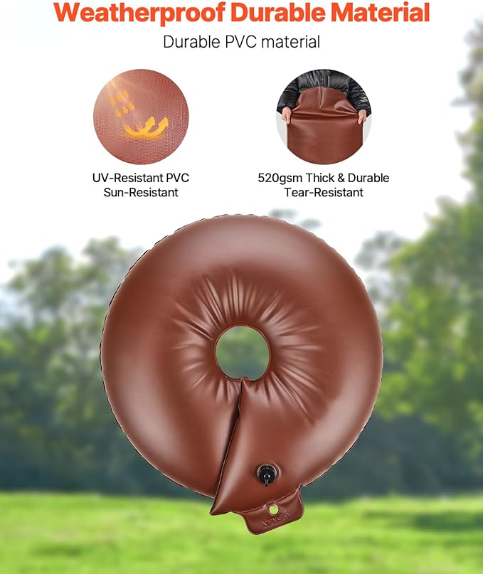 VEVOR Tree Watering Bags Slow Release, 4 Pack 16 Gallons Tree Watering Ring, Reusable Refillable Tree Irrigation Ring Water Bags, Heavy Duty Watering System for Shrub Tree Root Drip Irrigation