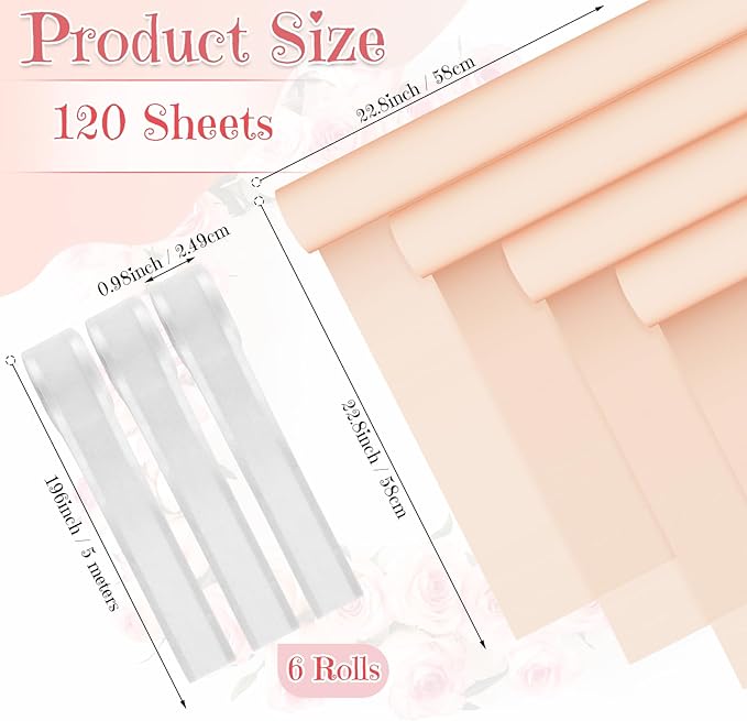 Sabary 120 Sheets Flower Wrapping Paper Bouquet Pure Color Waterproof Floral Packaging Paper with 196 Inch Ribbon Florist Bouquet Supplies for Wedding Birthday DIY, 22.8 x 22.8 Inch (Deep Champagne)