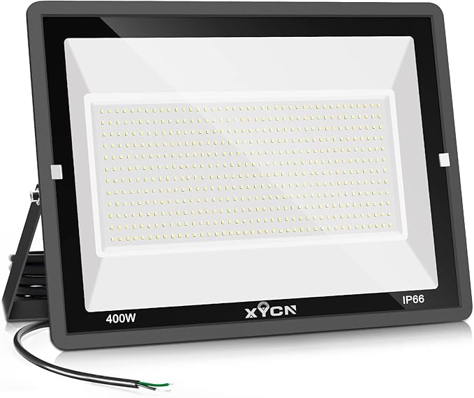 XYCN 400W LED Stadium Flood Lights Outdoor(2350W Equivalent),50000LM Super Bright LED Arena Lights 100-277V IP66 Waterproof 5000K Daylight White Commercial Lighting for Sports Fields and Counts