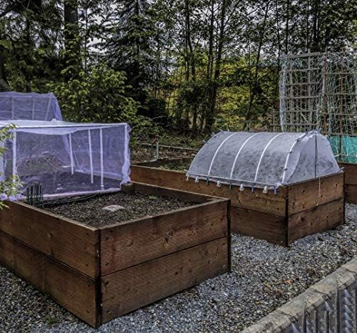 Garden Insect Netting Pest Barrier: 4'x10' Bug Netting for Garden Protection Mosquito Net Fine Mesh Cicada Tree Net Greenhouse Row Cover for Crops Plants Vegetables Flowers Fruits Silver