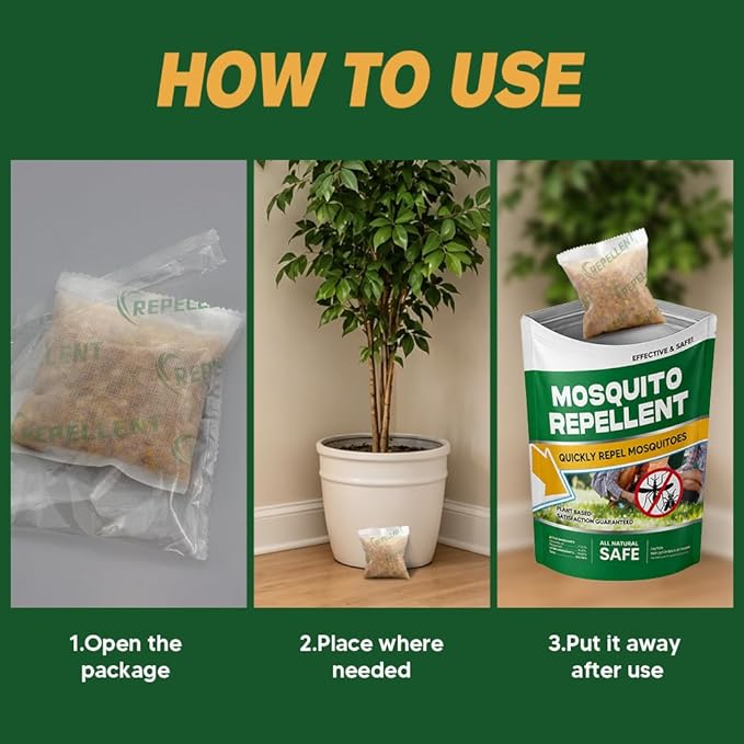 Mosquito Repellent Outdoor Patio, Mosquito Repellent Indoor, Keep Mosquitoes Away, Mosquito Repellents for Room, Safe for Kids & Pets, 3 Months Protection, Covers 120 Sq Ft, 7 Packs