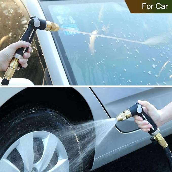 FANHAO Heavy Duty Fireman's Hose Nozzle+High Pressure Garden Hose Nozzle