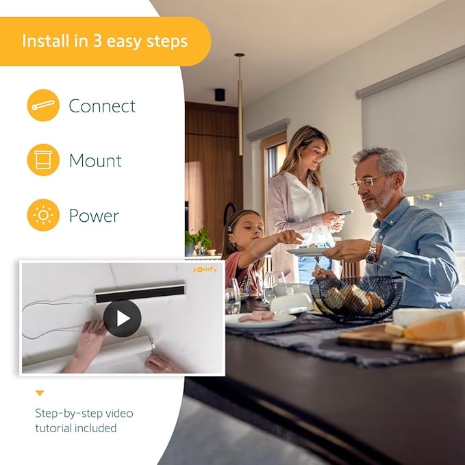 Somfy Wirefree Li-ion Solar Panel Kit 2-Pack - Solar Panel Power for RTS Motorized Shades, Blinds and Curtains - Long Lasting, Easy to Install - Includes Brackets and Glass Mount Adhesive #9027294