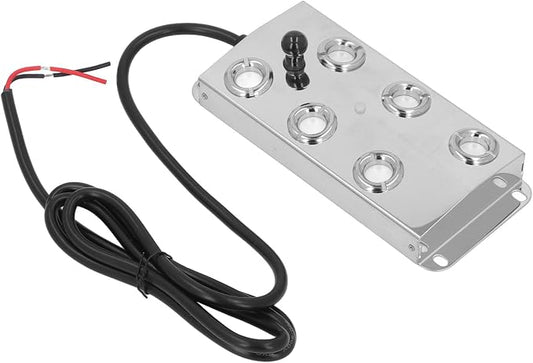 Focket Ultrasonic Fog Creator, 6 Heads Quiet Fogger IP67 1.5 m Cable 304 Stainless Steel for Landscape Halloween with Easy to Use Design